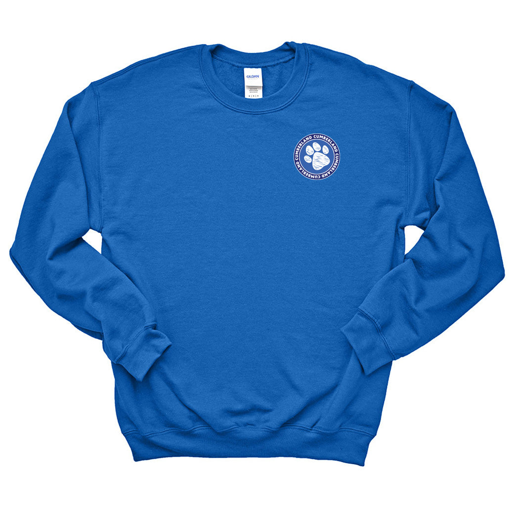Paw Badge ~ Crewneck Sweatshirt ~ Cumberland Elementary School