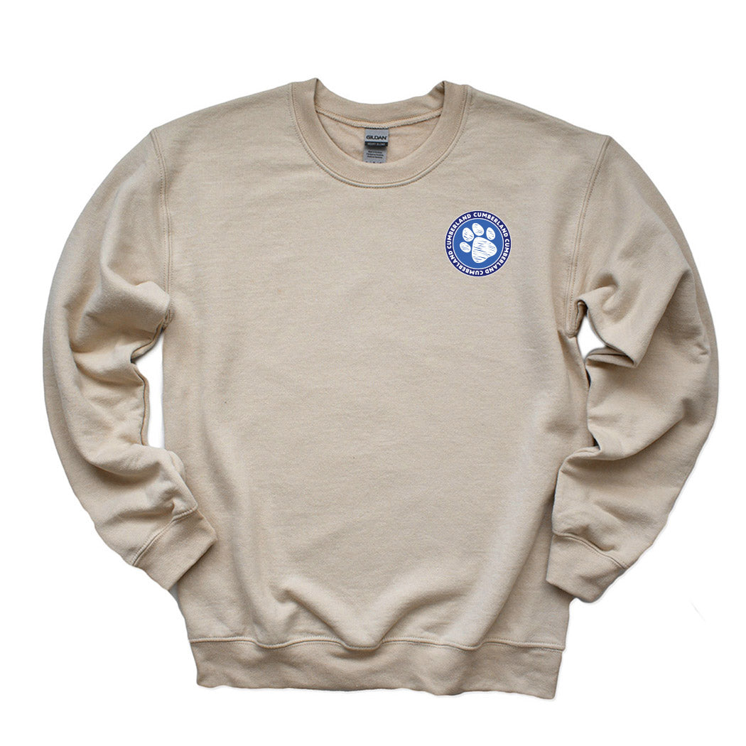 Paw Badge ~ Crewneck Sweatshirt ~ Cumberland Elementary School