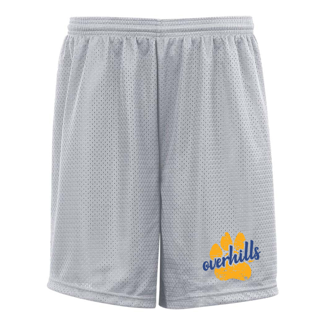 Paw Script Overhills ~ Mesh Shorts ~ Overhills Elementary School