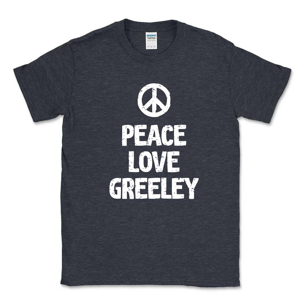 PEACE LOVE GREELEY TEE ~ GREELEY ELEMENTARY ~ youth & adult ~ classic unisex fit