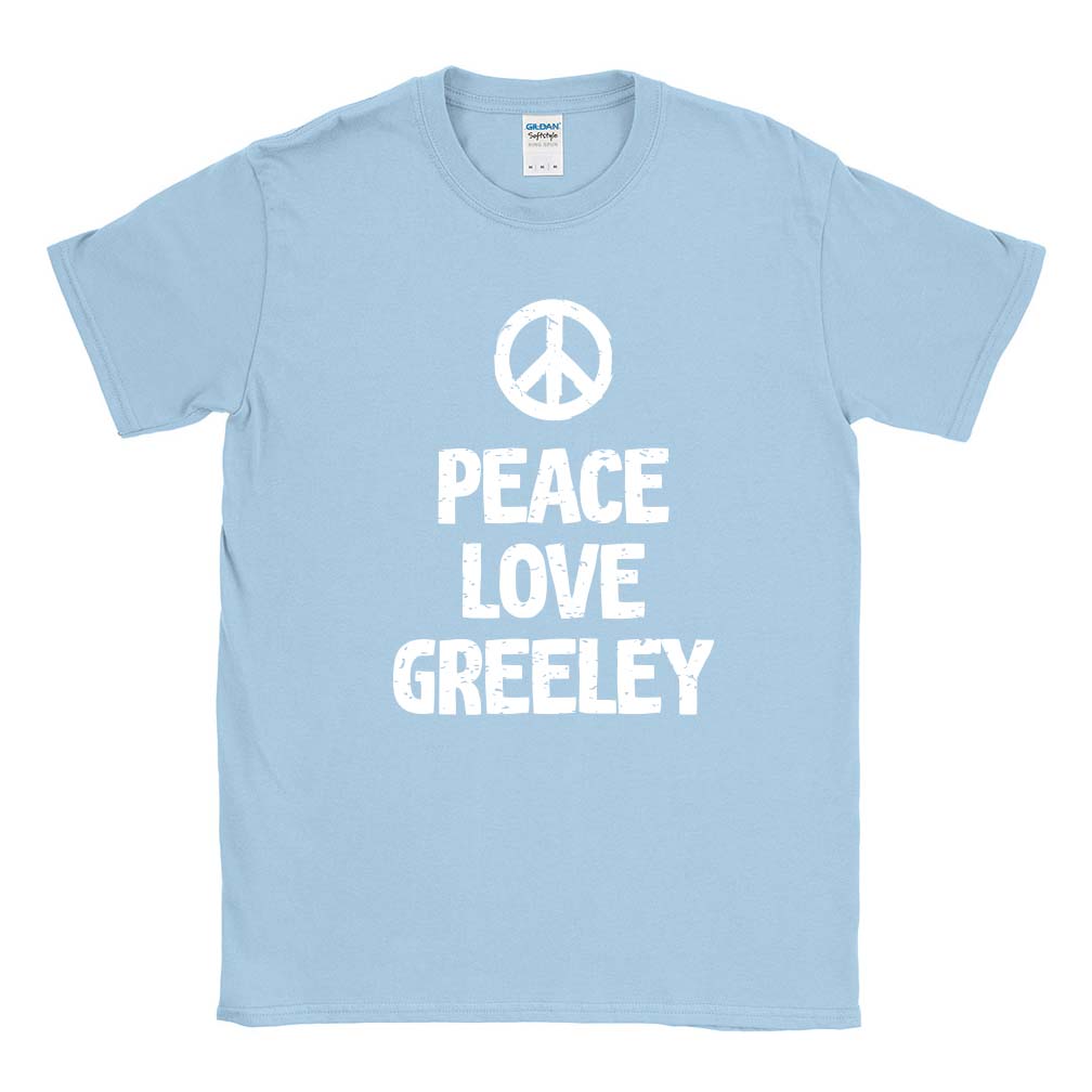 PEACE LOVE GREELEY TEE ~ GREELEY ELEMENTARY ~ youth & adult ~ classic unisex fit