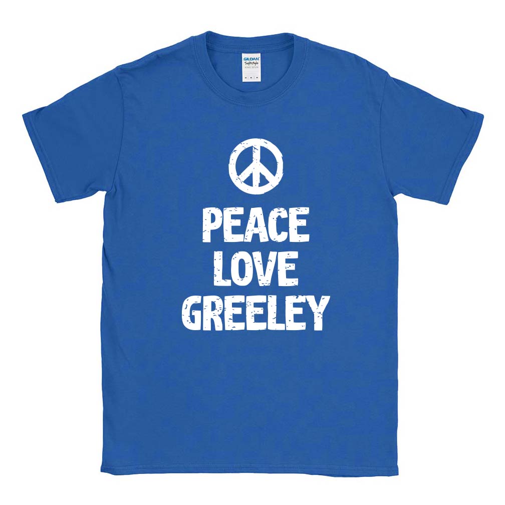 PEACE LOVE GREELEY TEE ~ GREELEY ELEMENTARY ~ youth & adult ~ classic unisex fit