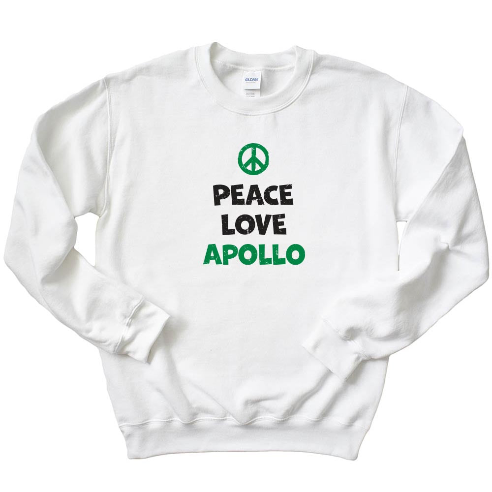 PEACE LOVE UNISEX SWEATSHIRT ~ APOLLO ELEMENTARY ~ youth & adult ~ classic fit