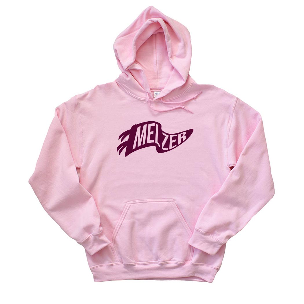 Pennant ~ Hoodie ~ Melzer Elementary School-light pink