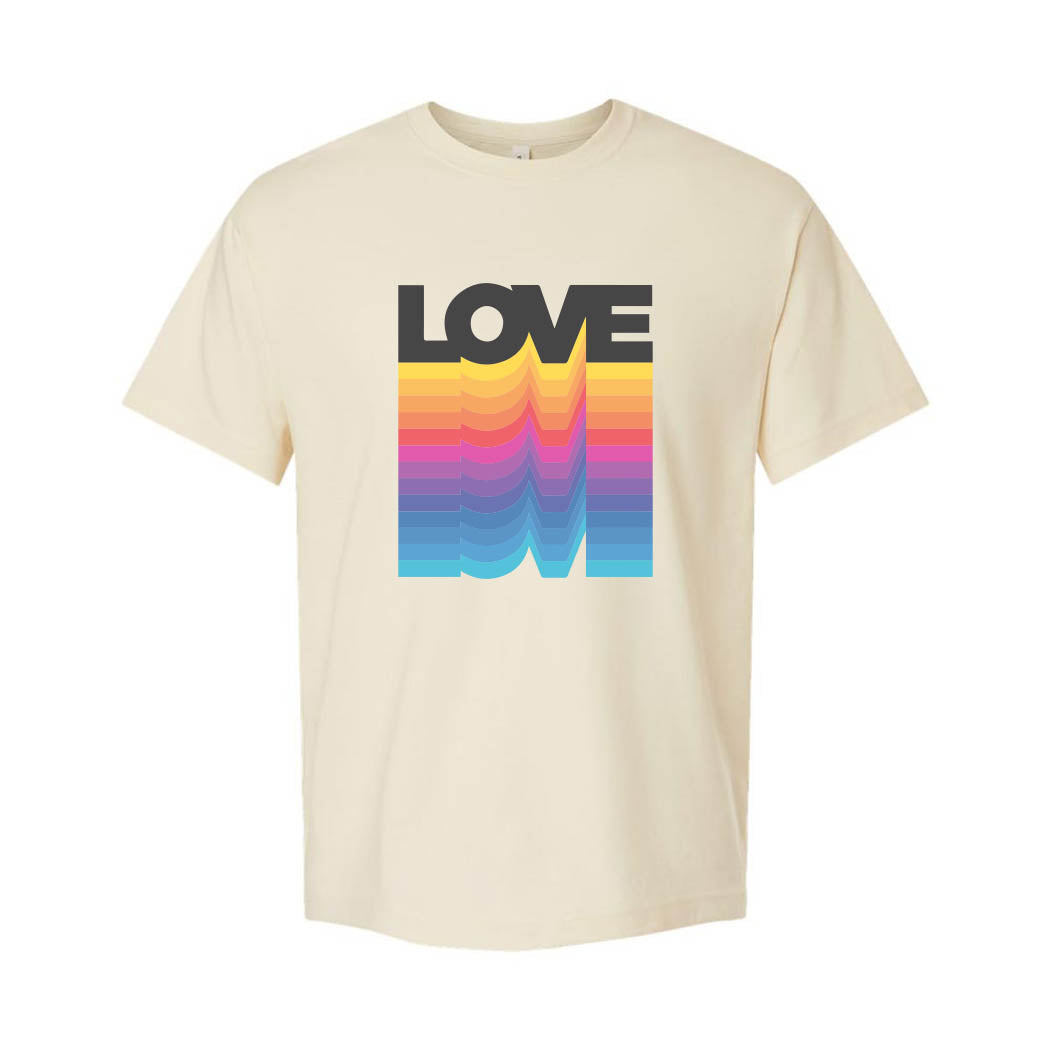 Prismatic Rainbow Love ~ Heavyweight Cotton T-Shirt ~ humanKIND