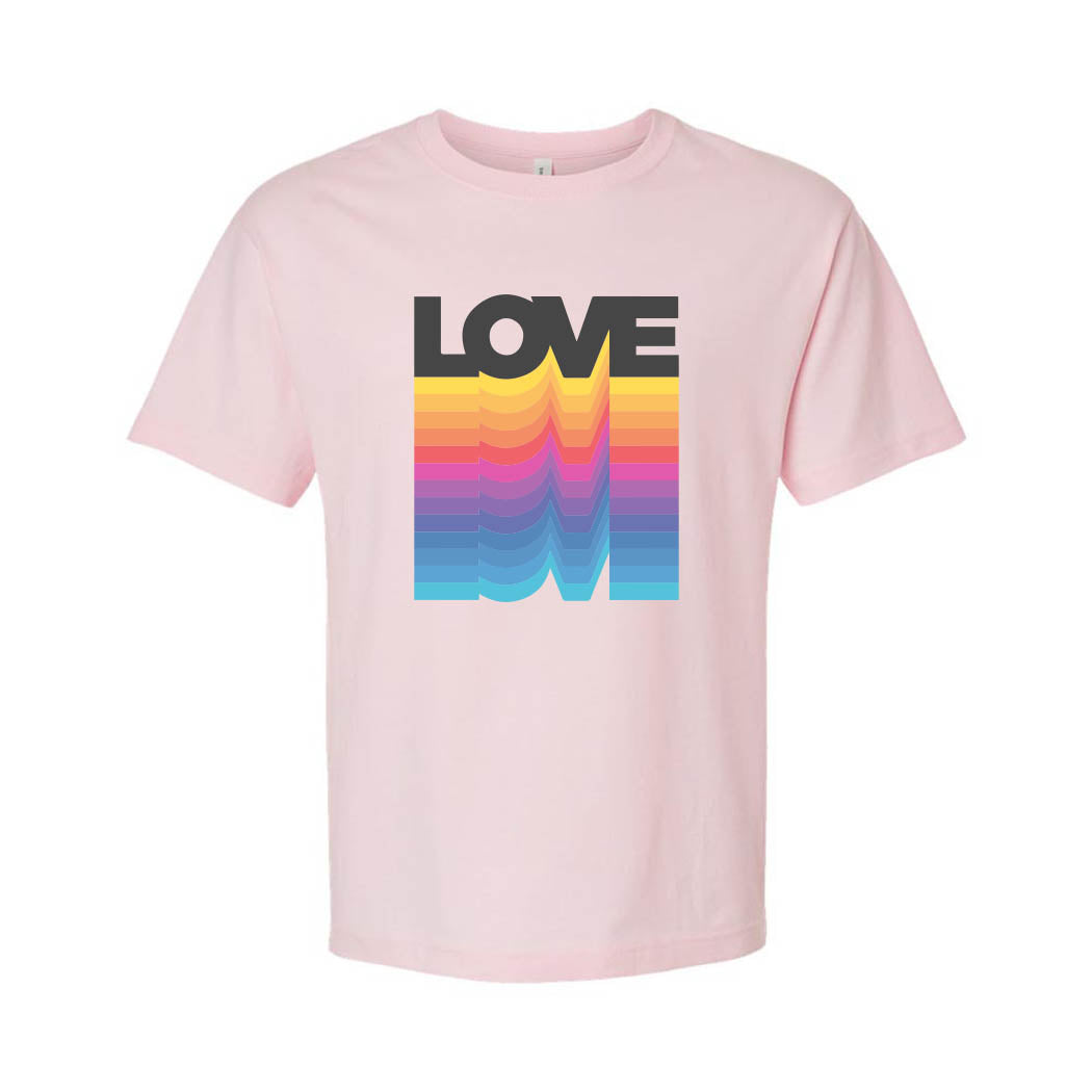 Prismatic Rainbow Love ~ Youth Heavyweight Cotton T-Shirt ~ humanKIND