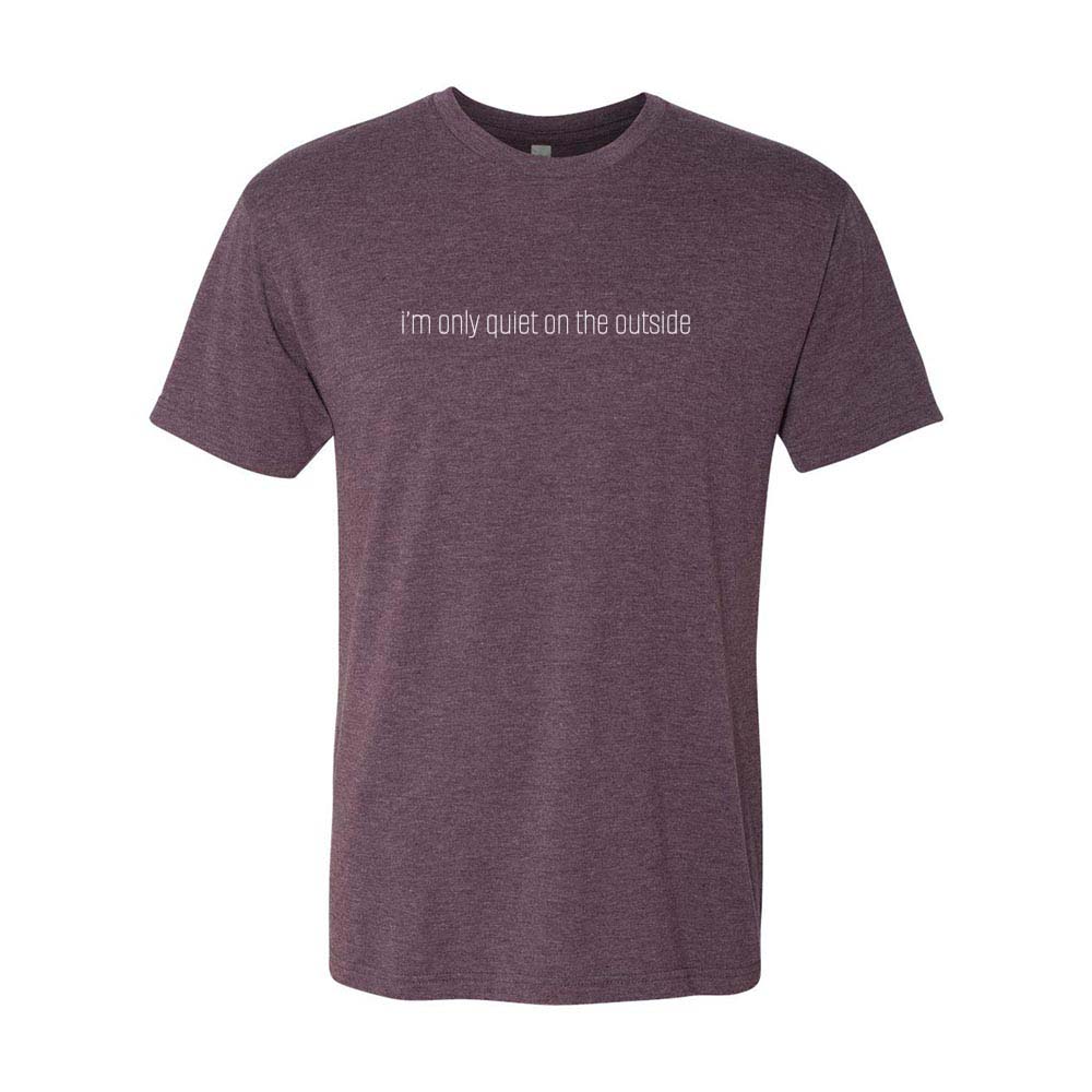 I'M ONLY QUIET ON THE OUTSIDE ~ Triblend T-Shirt ~ SuperShortFiction