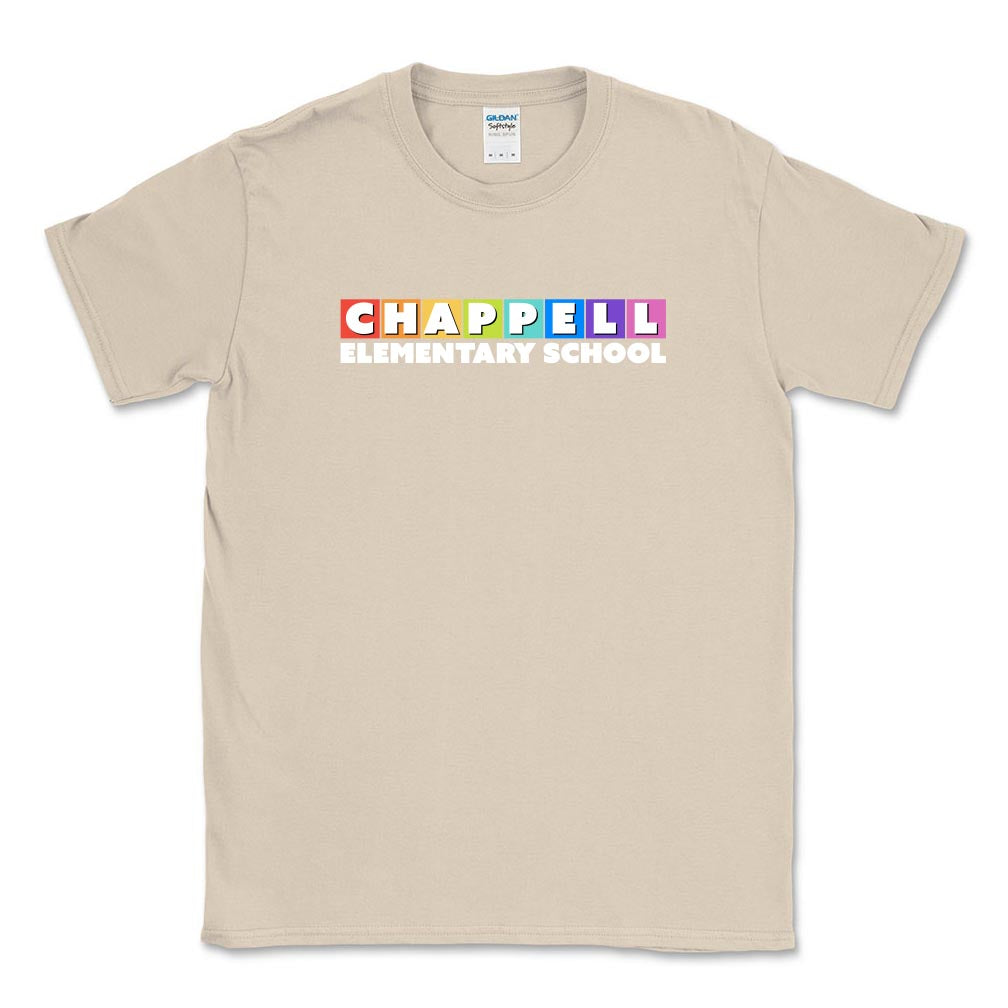 Rainbow Row ~ Cotton T-Shirt ~ Chappell Elementary School