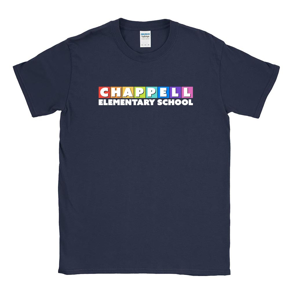 Rainbow Row ~ Cotton T-Shirt ~ Chappell Elementary School