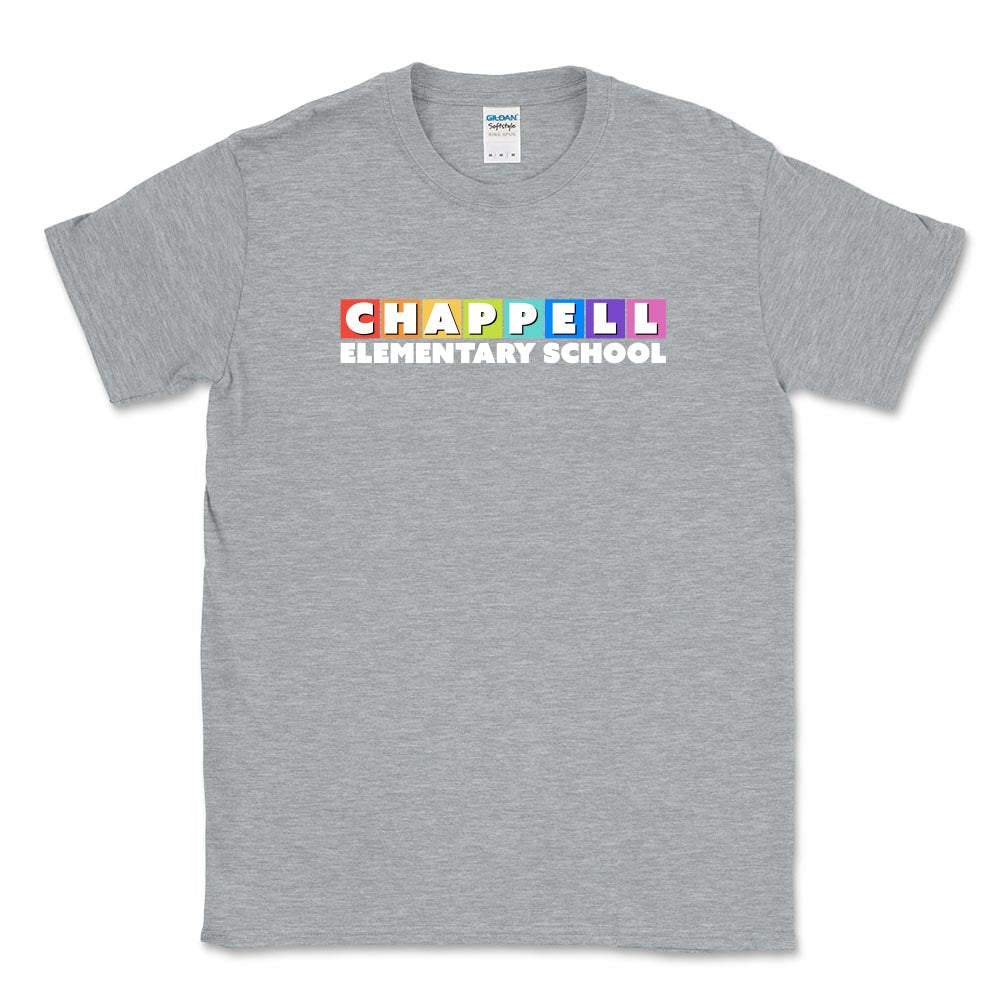 Rainbow Row ~ Cotton T-Shirt ~ Chappell Elementary School