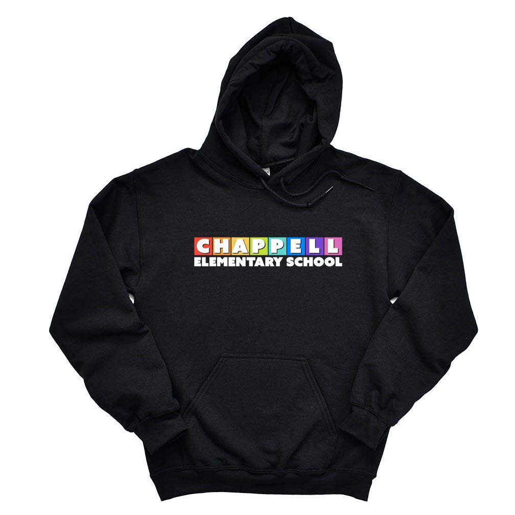 Rainbow Row ~ Hoodie ~ Chappell Elementary School-black