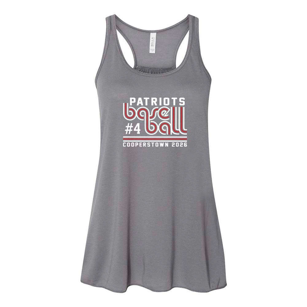 12U Red Cooperstown Team 2026 ~ Flowy Racerback Tank ~ Glenview Patriots-true royal