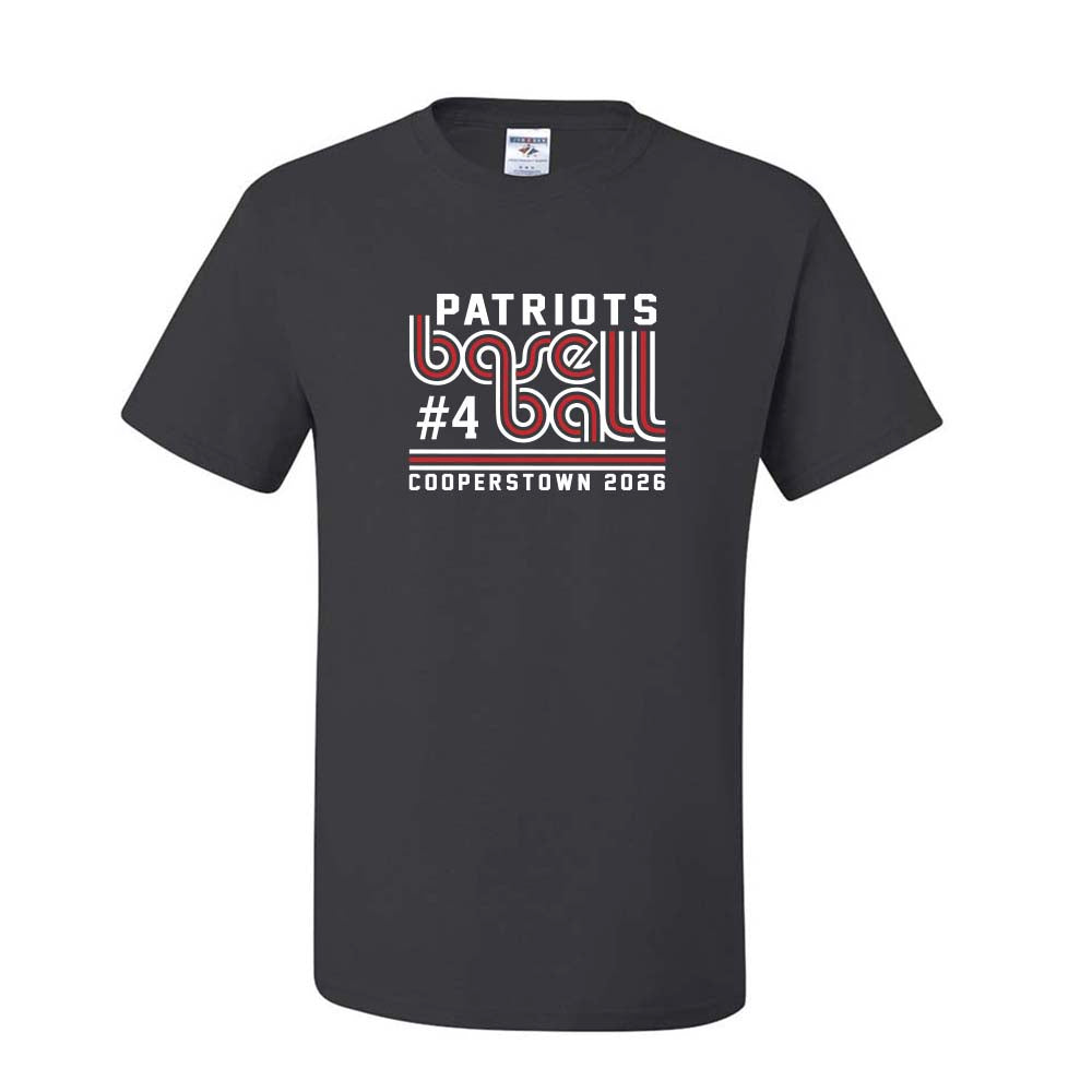 12U Red Cooperstown Team 2026 ~ 50/50 T-Shirt ~ Glenview Patriots-athletic heather