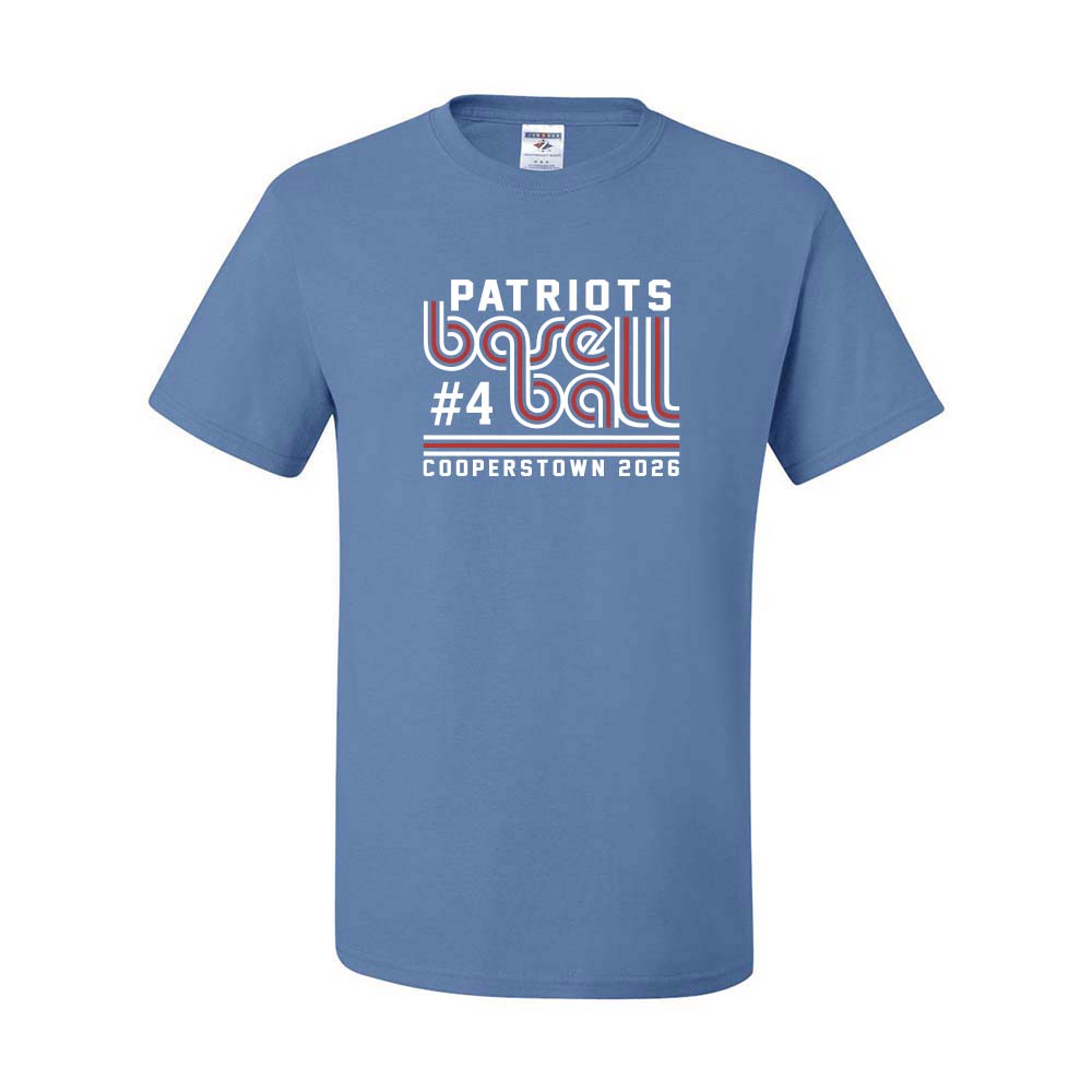 12U Red Cooperstown Team 2026 ~ 50/50 T-Shirt ~ Glenview Patriots-oxford