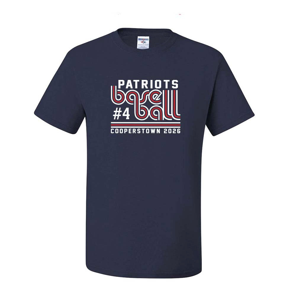 12U Red Cooperstown Team 2026 ~ 50/50 T-Shirt ~ Glenview Patriots-oxford