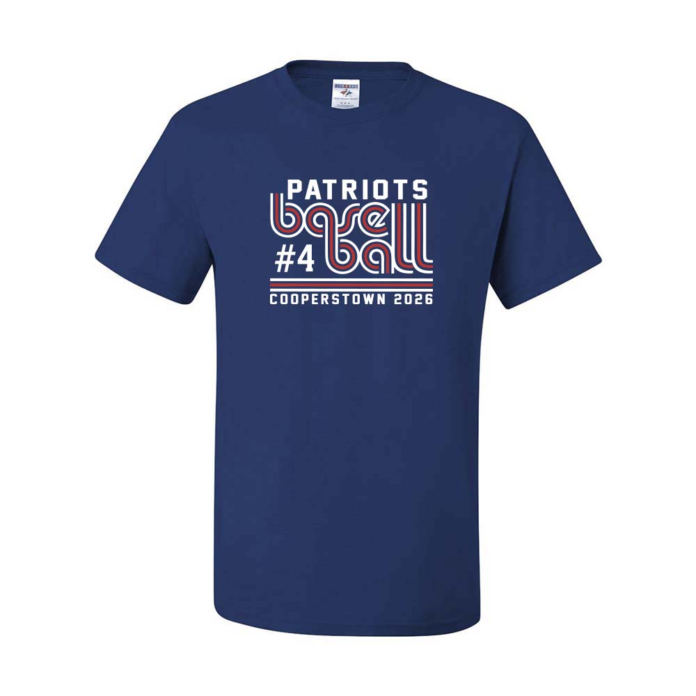 12U Red Cooperstown Team 2026 ~ 50/50 T-Shirt ~ Glenview Patriots-athletic heather