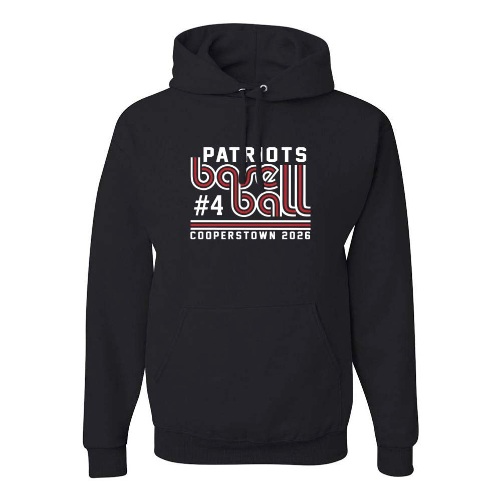 12U Red Cooperstown Team 2026 ~ Hoodie ~ Glenview Patriots-athletic heather