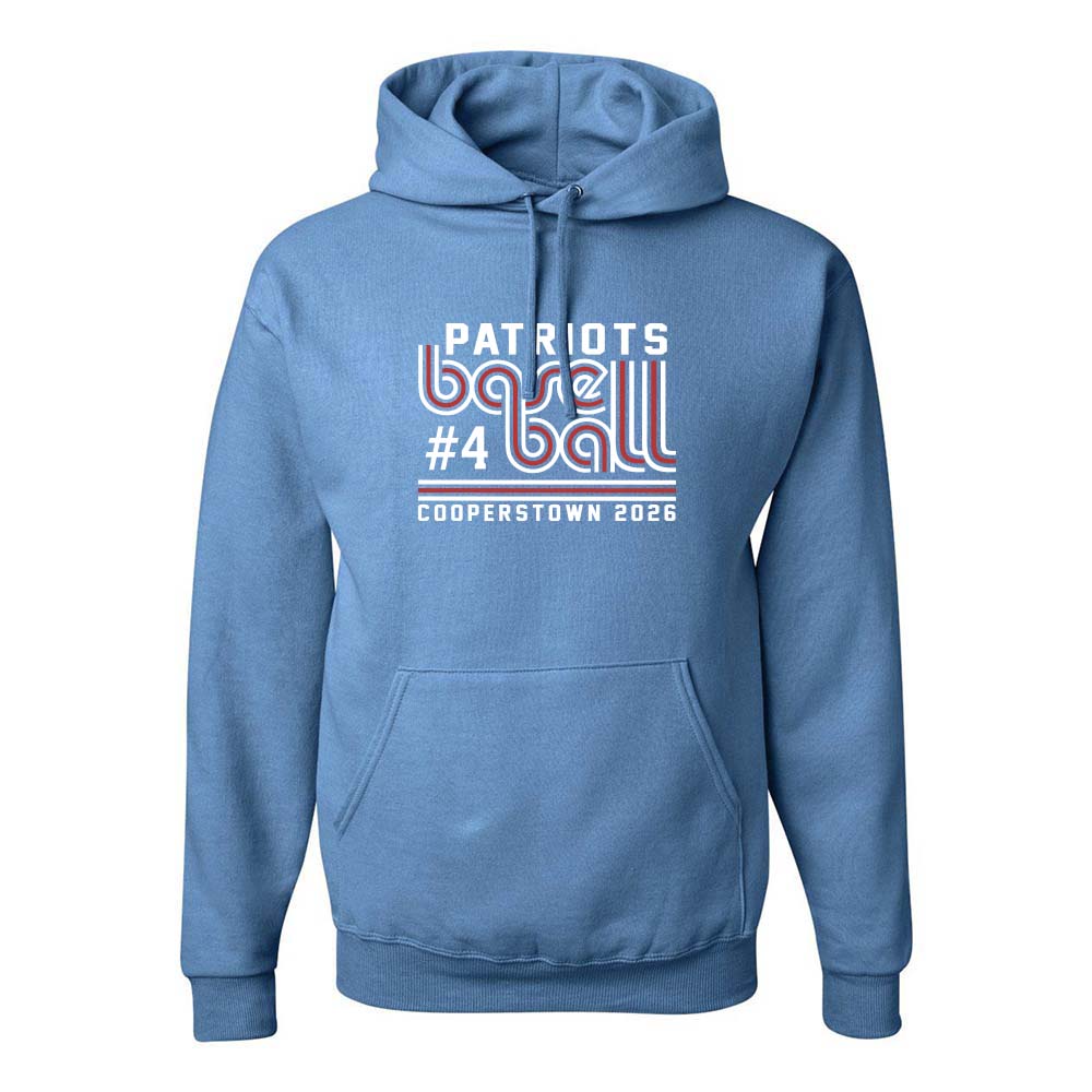 12U Red Cooperstown Team 2026 ~ Hoodie ~ Glenview Patriots-navy