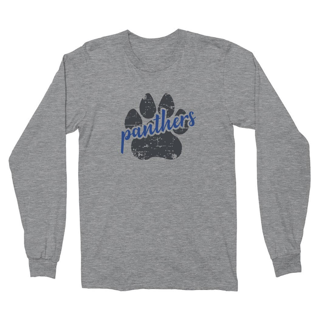 Script Paw ~ Cotton Long Sleeve T-Shirt ~ East Prairie School