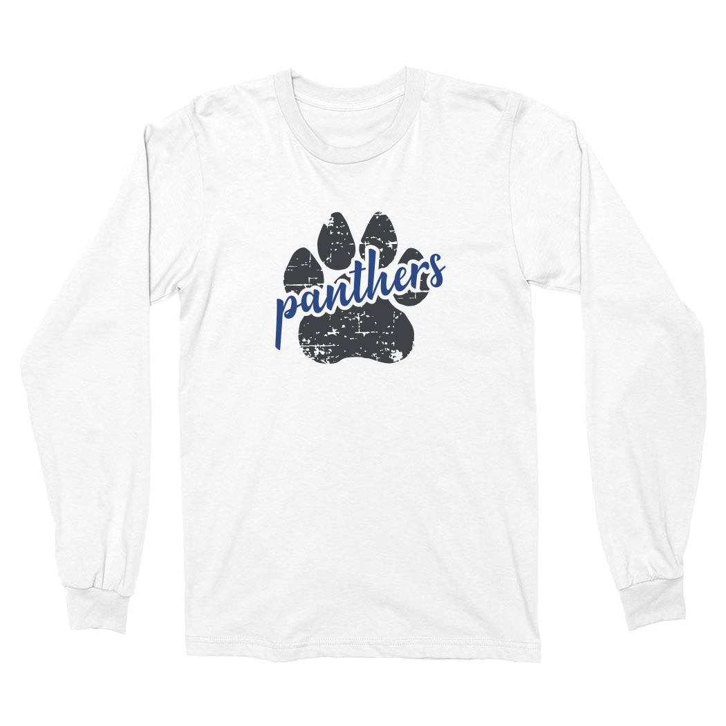 Script Paw ~ Cotton Long Sleeve T-Shirt ~ East Prairie School