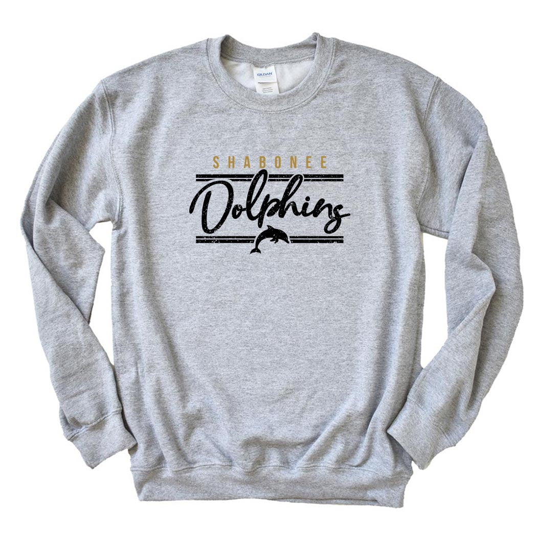 Dolphins Arc ~ Crewneck Sweatshirt ~ Shabonee Elementary School Staff
