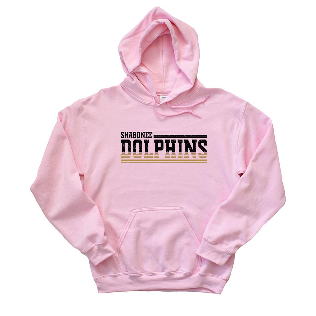 Dolphins Stripes ~ Hoodie ~ Shabonee Elementary School Staff