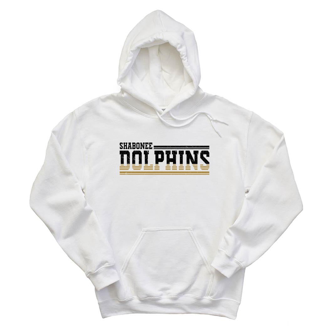 Dolphins Stripes ~ Hoodie ~ Shabonee Elementary School Staff