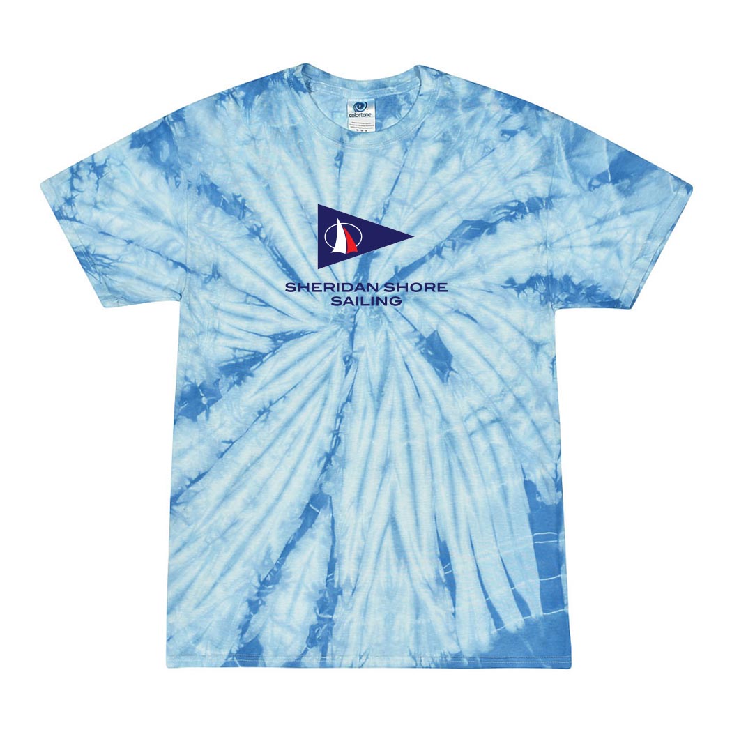 Tie Dye T-Shirt ~ Sheridan Shore Sailing-spider baby blue