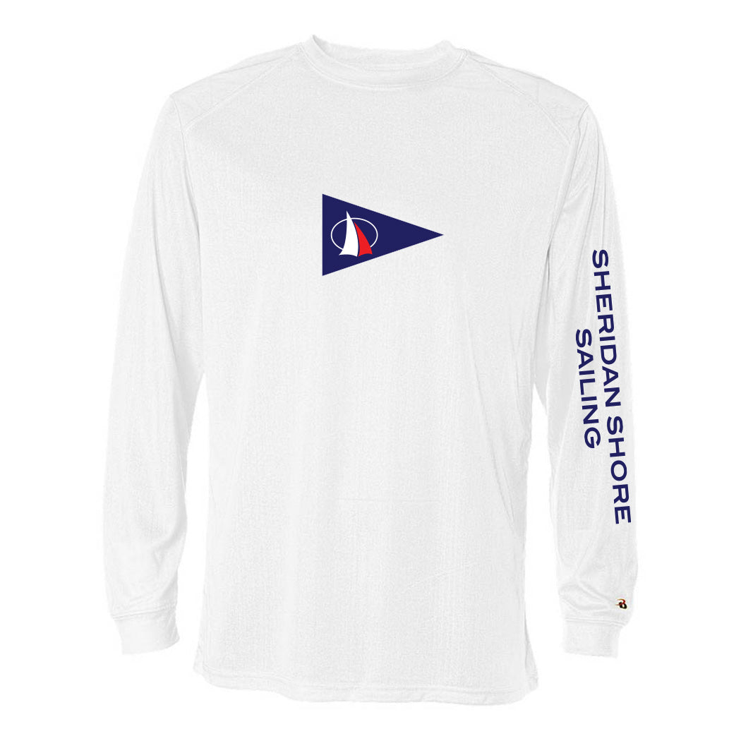 Performance Long Sleeve T-Shirt ~ Sheridan Shore Sailing-navy