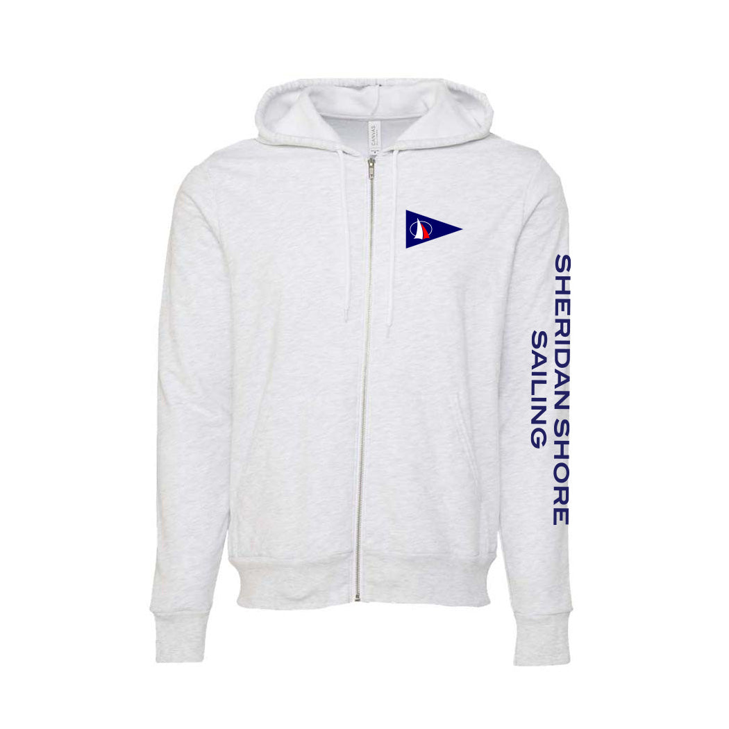 Sponge Fleece Zip Hoodie ~ Sheridan Shore Sailing-ash