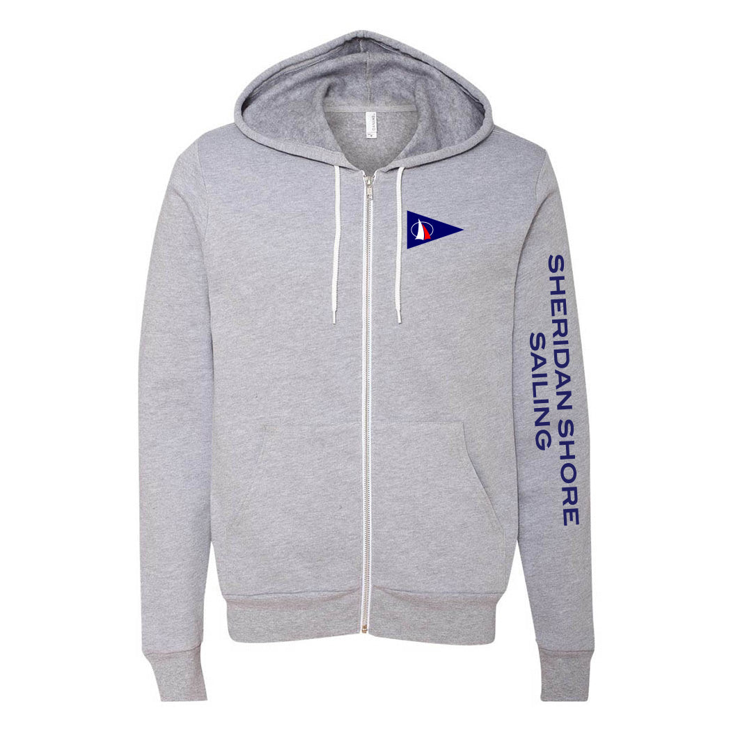 Sponge Fleece Zip Hoodie ~ Sheridan Shore Sailing-athletic heather