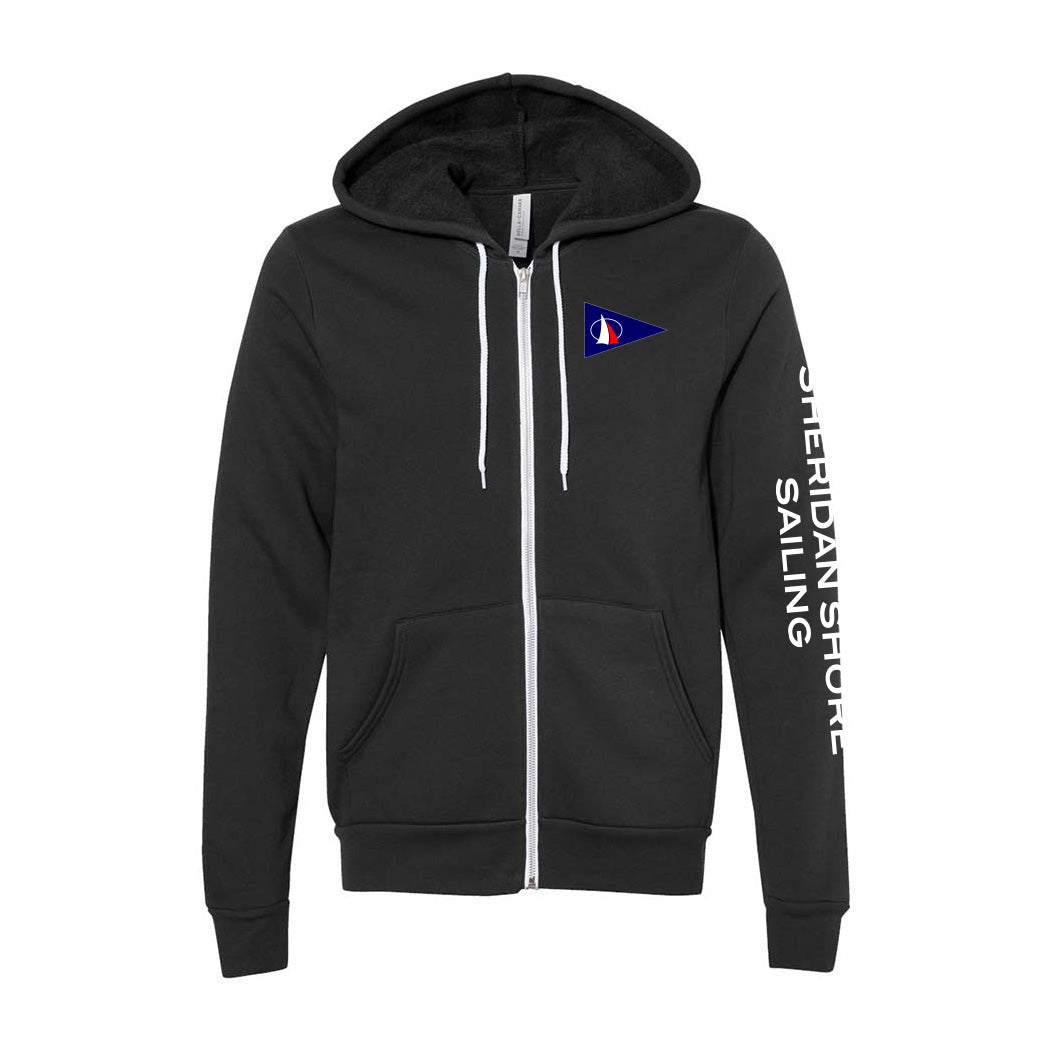 Sponge Fleece Zip Hoodie ~ Sheridan Shore Sailing-vintage black