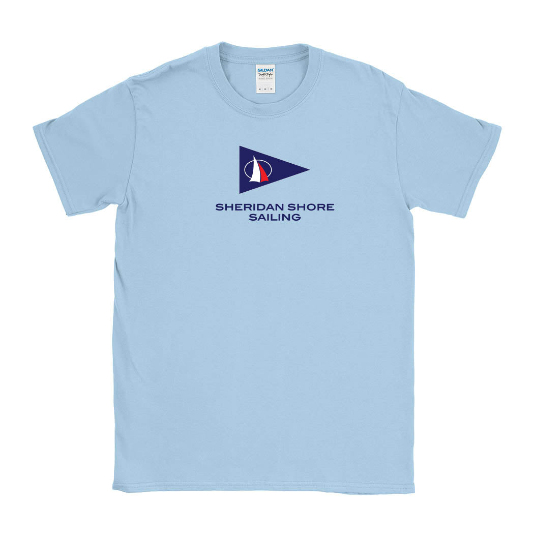Cotton T-Shirt ~ Sheridan Shore Sailing-light blue