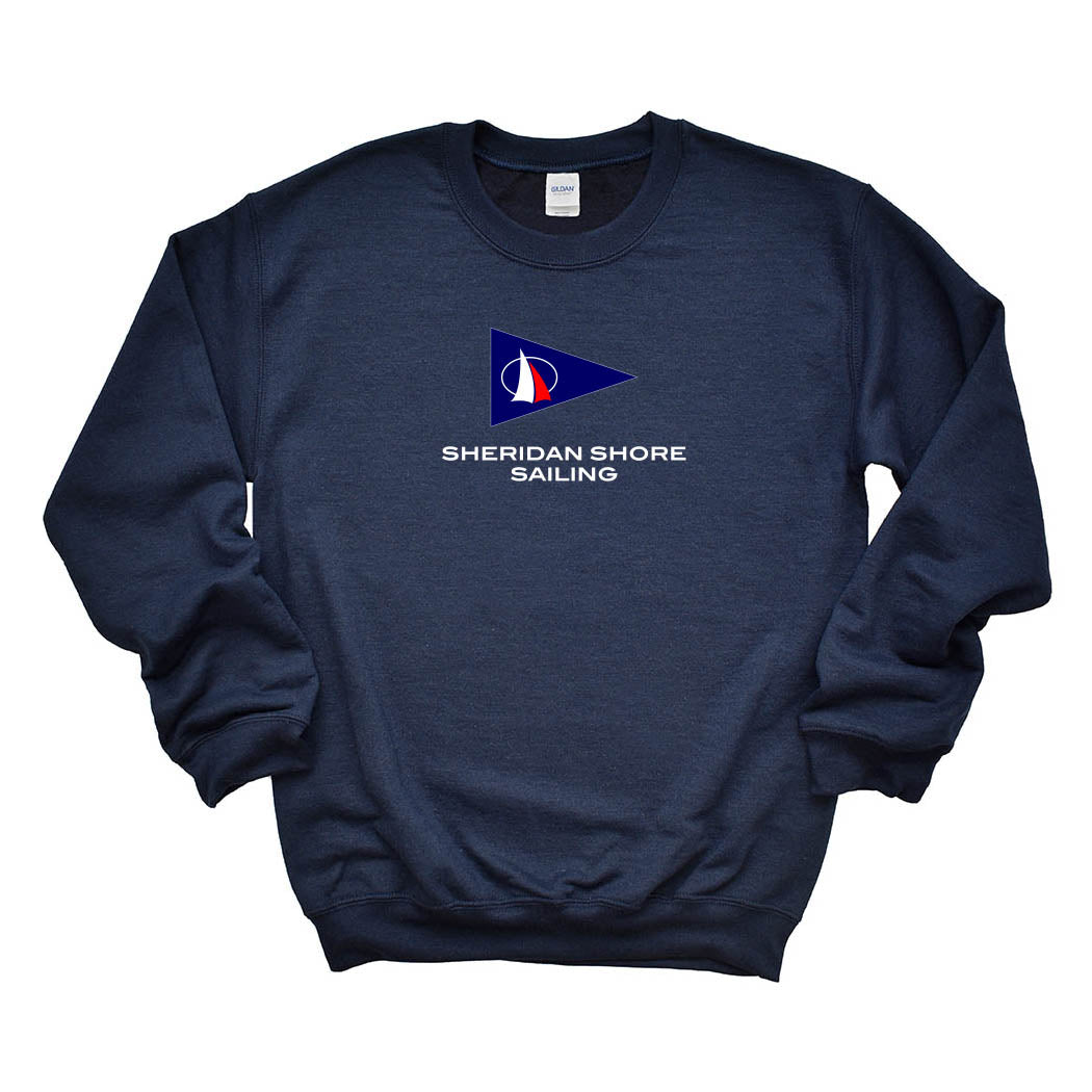 Crewneck Sweatshirt ~ Sheridan Shore Sailing-navy