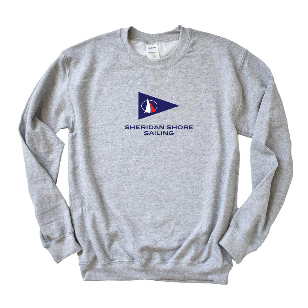 Crewneck Sweatshirt ~ Sheridan Shore Sailing-sport grey