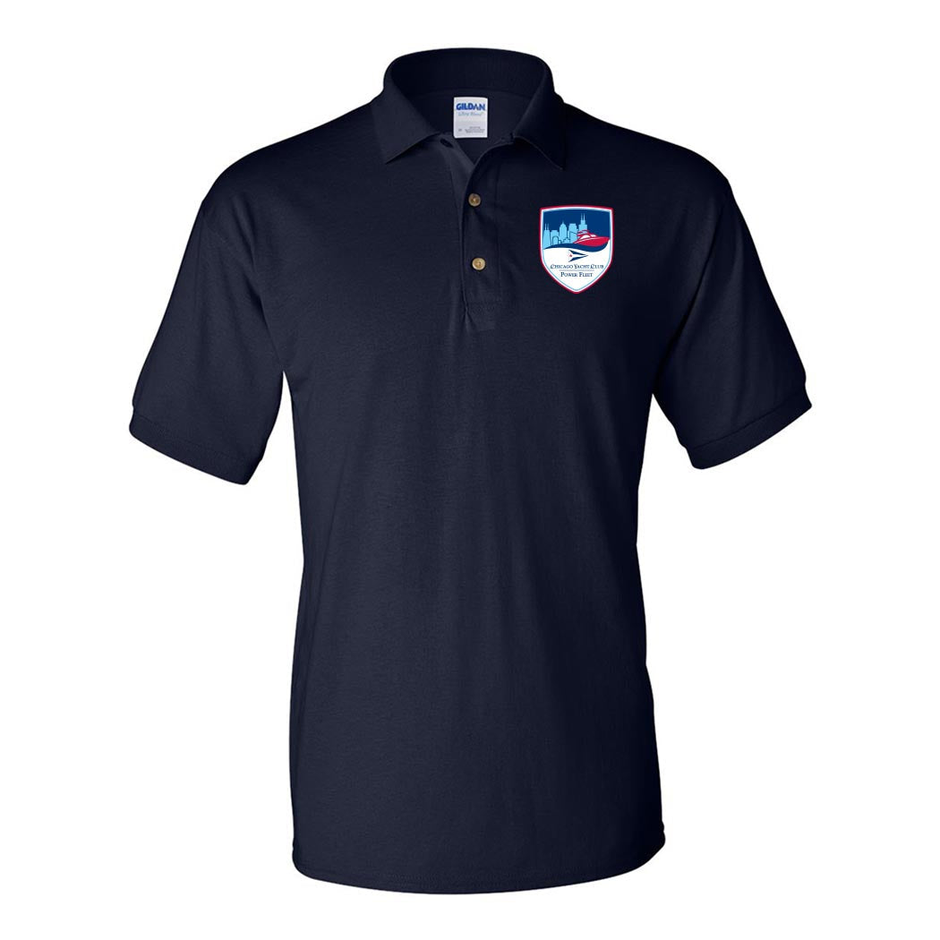 Shield Logo - Power Fleet ~ 50/50 Polo ~ Chicago Yacht Club