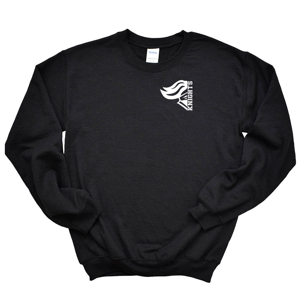 Side Knights ~ Crewneck Sweatshirt ~ Chappell Elementary School-black