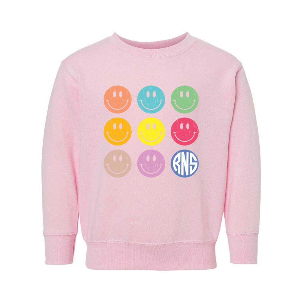 Smiley Array ~ Toddler Crewneck Sweatshirt ~ Ravinia Nursery School