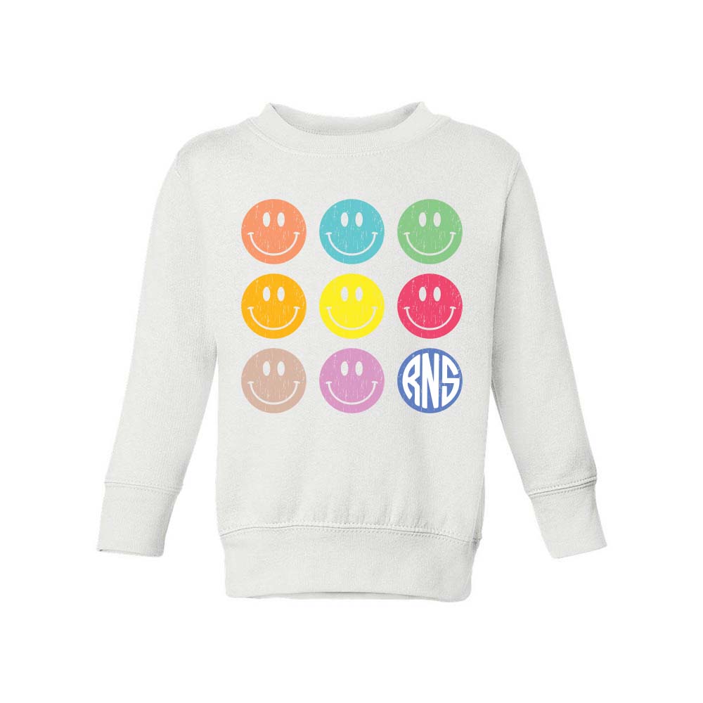 Smiley Array ~ Toddler Crewneck Sweatshirt ~ Ravinia Nursery School