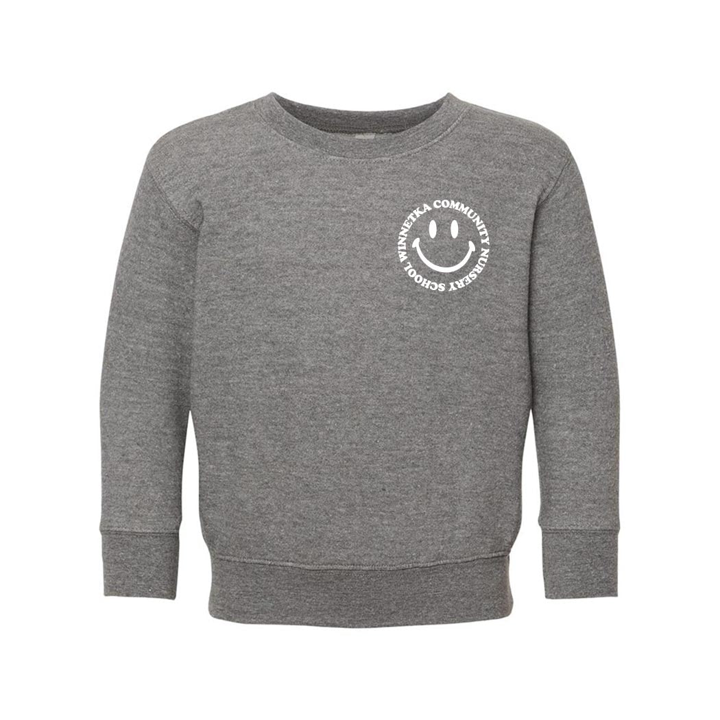 Smiley ~ Toddler Crewneck Sweatshirt ~ Winnetka Community Nursery School