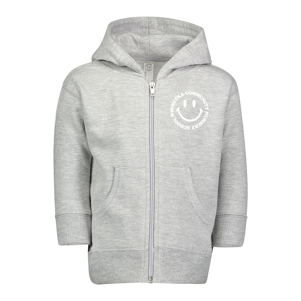 Smiley ~ Toddler Zip Hoodie ~ Winnetka Community Nursery School