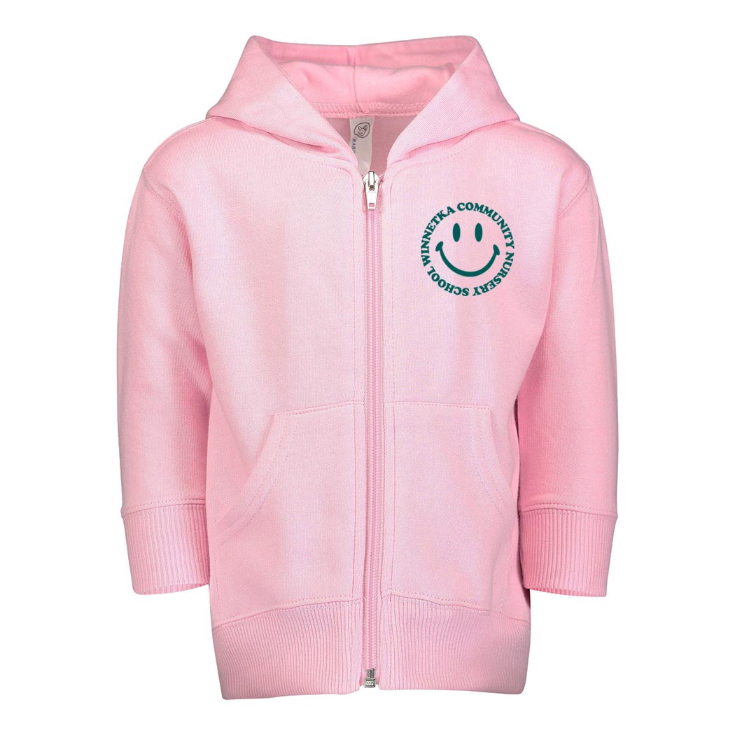 Smiley ~ Toddler Zip Hoodie ~ Winnetka Community Nursery School