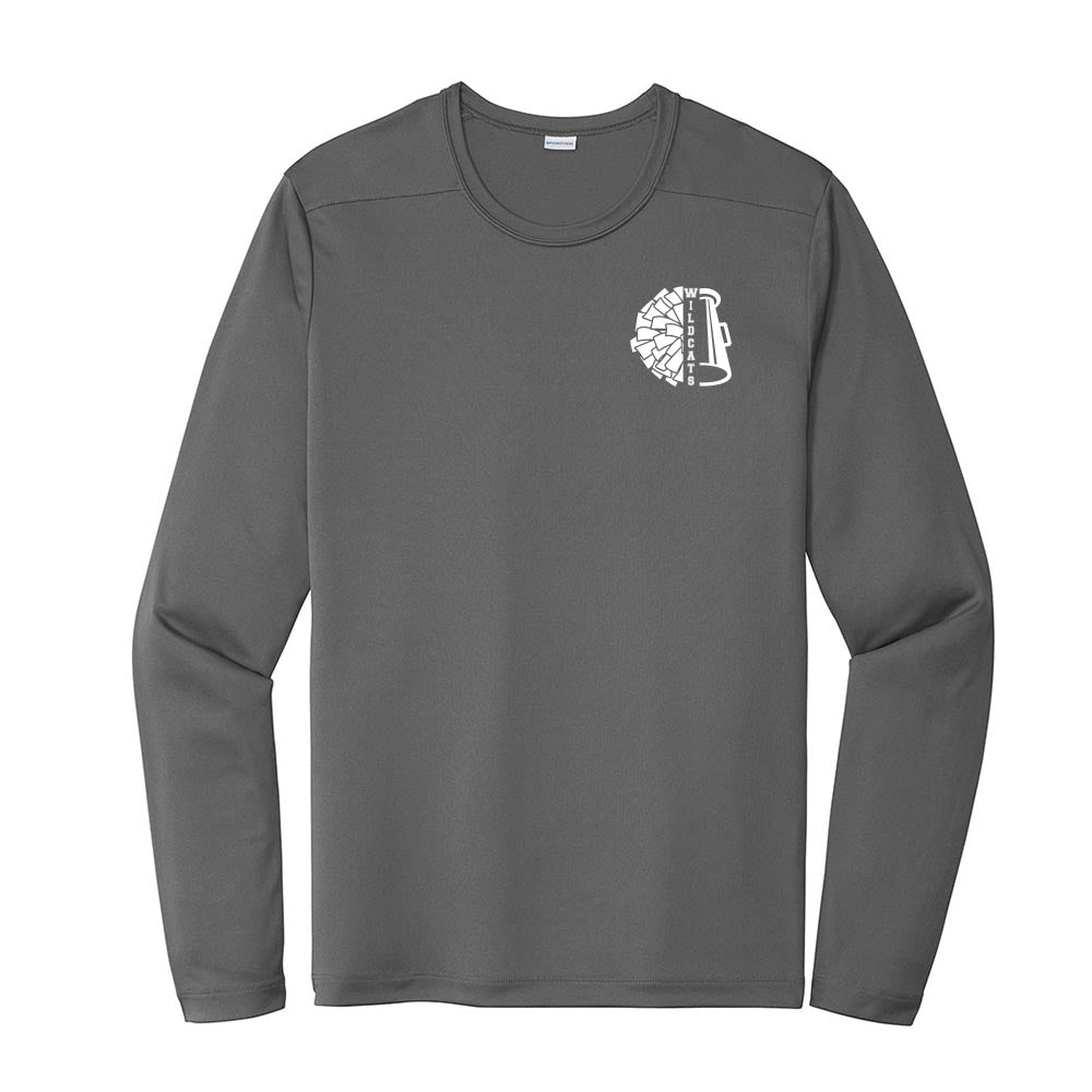 Spirit Squad Wildcats ~ Long Sleeve Performance Tee ~ Wood Oaks Junior High Athletics