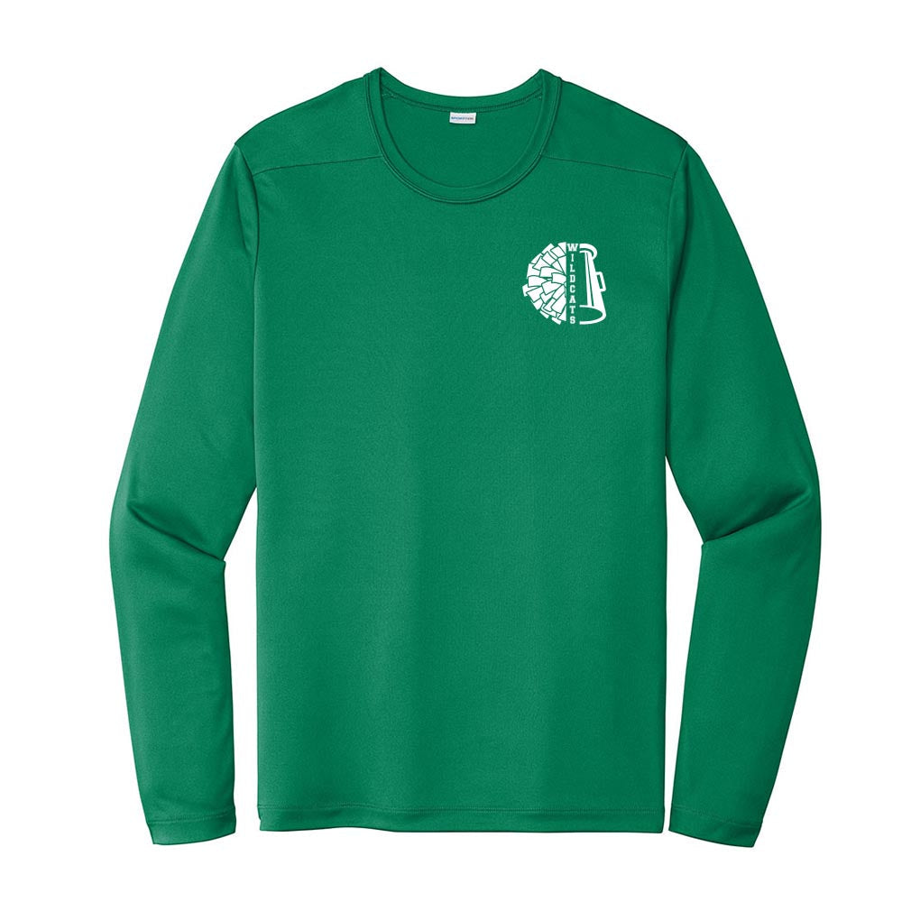 Spirit Squad Wildcats ~ Long Sleeve Performance Tee ~ Wood Oaks Junior High Athletics