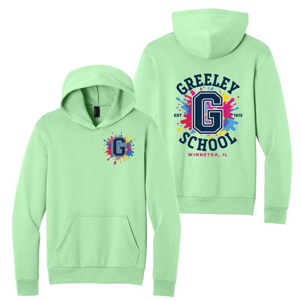 Splatter G ~ Lightweight Hoodie ~ Greeley Elementary School