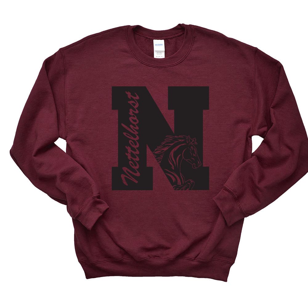 Stallion Stamp ~ Crewneck Sweatshirt ~ Nettelhorst School