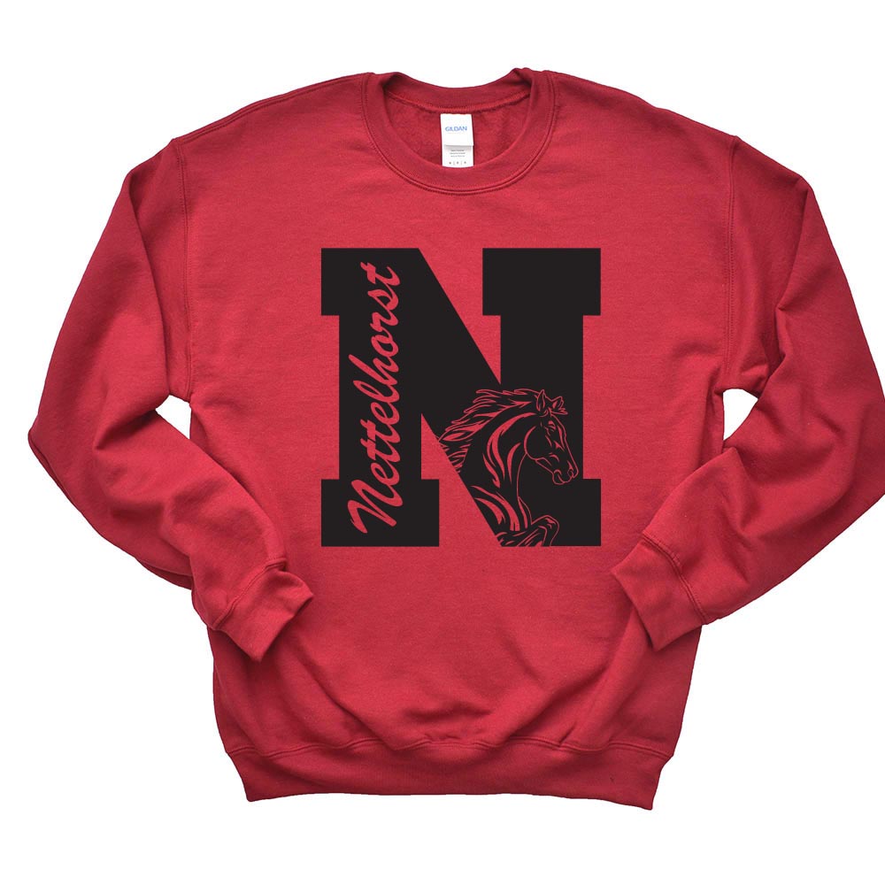 Stallion Stamp ~ Crewneck Sweatshirt ~ Nettelhorst School