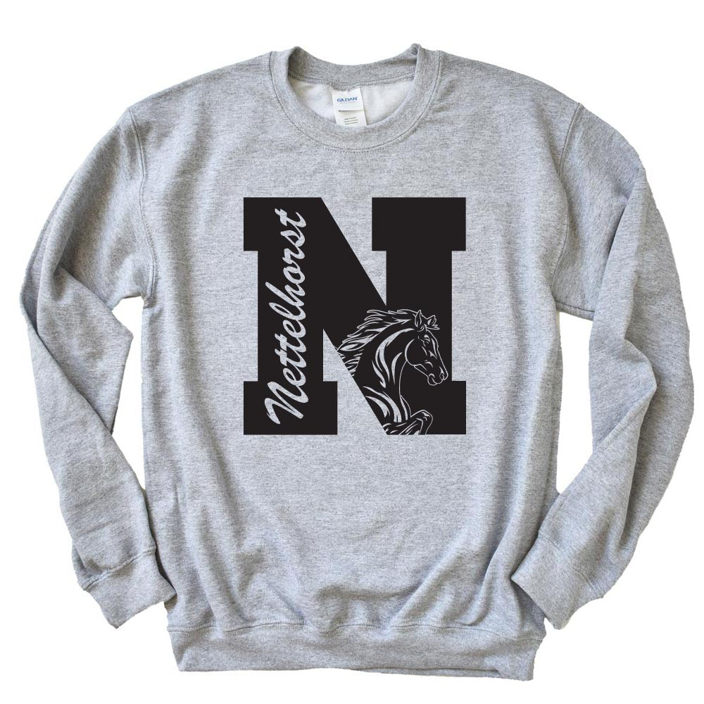 Stallion Stamp ~ Crewneck Sweatshirt ~ Nettelhorst School