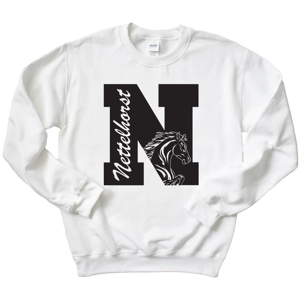 Stallion Stamp ~ Crewneck Sweatshirt ~ Nettelhorst School
