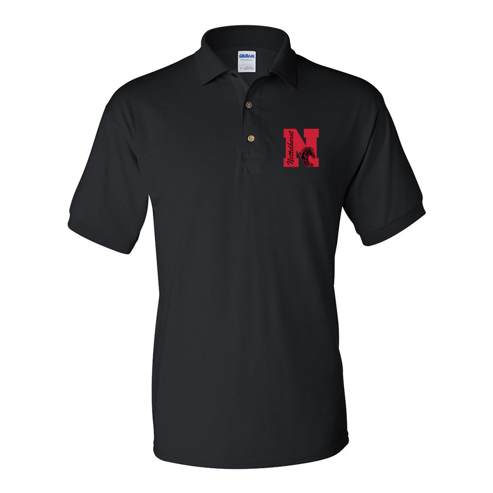 Stallion Stamp ~ 50/50 Polo ~ Nettelhorst School-black